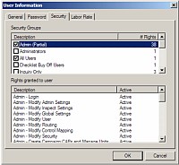 User information User information