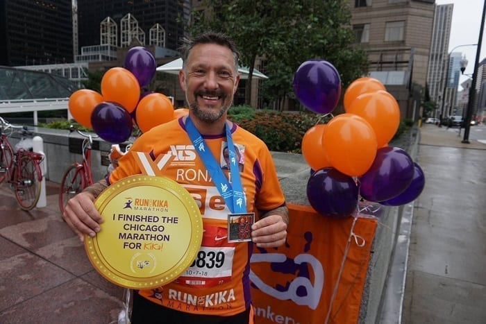 Ronald den Teuling: Running Chicago Marathon for Kika Foundation fighting Cancer in Children